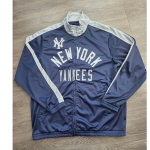 G-III New York Yankees Track Jacket Mens XXL Navy Blue MLB Full Zip